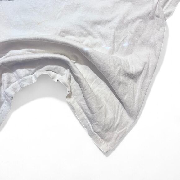 Vintage Y2K Husl n Hoops Basketball Sponsored Graphic White T Shirt Sz XL Gildan - Picture 3 of 5